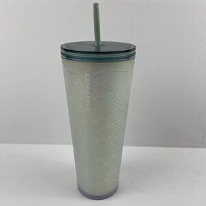 Starbucks Mermaid Tail Cold Tumbler 24oz Iridescent Undersea Cup 2021